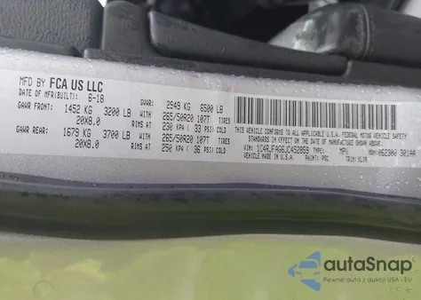 2018 Jeep Grand Cherokee Altitude 4X4 из США, поврежденный, VIN 1C4RJFAG6JC452859